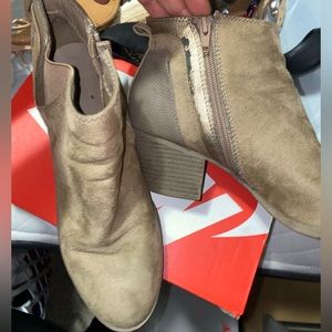 Tan ankle booties